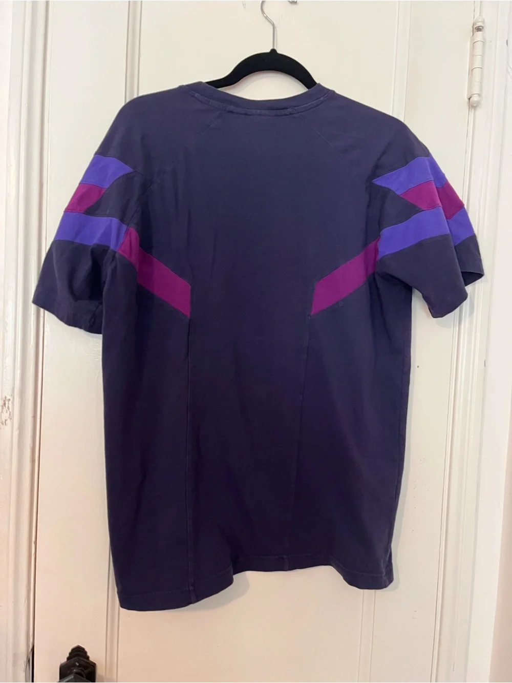 Adidas Originals LA Galaxy Purple Colorblock Graphic Tee Shirt - M 100% cotto